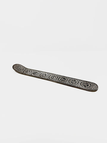 Namaste Metal Embossed Incense Holder - Symbols